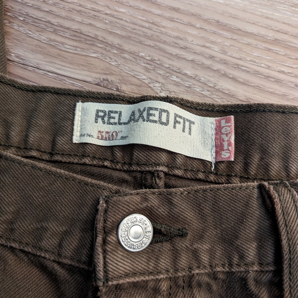 Levi's 550 olive green 38 x 34 - Picture 3 of 4